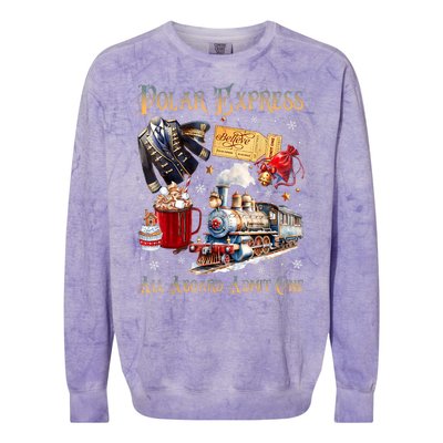 Christmas All Aboard Polar .Express North Pole Xmas Santa Gift Colorblast Crewneck Sweatshirt