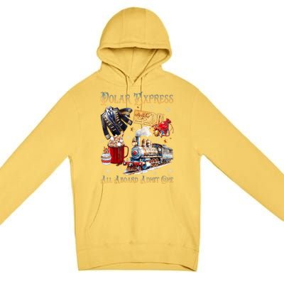 Christmas All Aboard Polar .Express North Pole Xmas Santa Gift Premium Pullover Hoodie