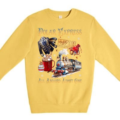 Christmas All Aboard Polar .Express North Pole Xmas Santa Gift Premium Crewneck Sweatshirt