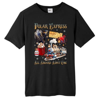 Christmas All Aboard Polar .Express North Pole Xmas Santa Gift Tall Fusion ChromaSoft Performance T-Shirt