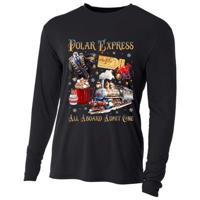 Christmas All Aboard Polar .Express North Pole Xmas Santa Gift Cooling Performance Long Sleeve Crew