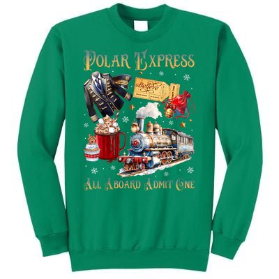 Christmas All Aboard Polar .Express North Pole Xmas Santa Gift Sweatshirt