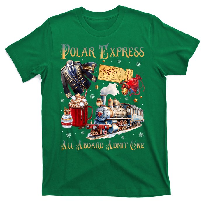 Christmas All Aboard Polar .Express North Pole Xmas Santa Gift T-Shirt