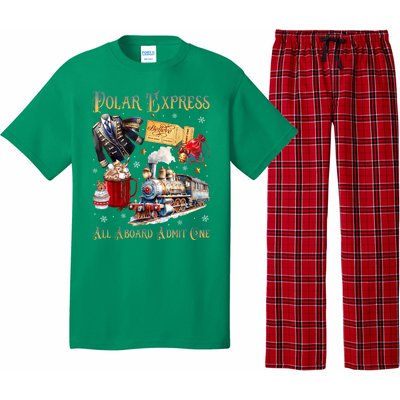 Christmas All Aboard Polar .Express North Pole Xmas Santa Gift Pajama Set