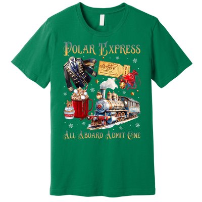 Christmas All Aboard Polar .Express North Pole Xmas Santa Gift Premium T-Shirt