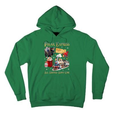 Christmas All Aboard Polar .Express North Pole Xmas Santa Gift Tall Hoodie