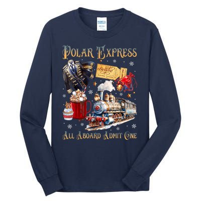 Christmas All Aboard Polar .Express North Pole Xmas Santa Gift Tall Long Sleeve T-Shirt