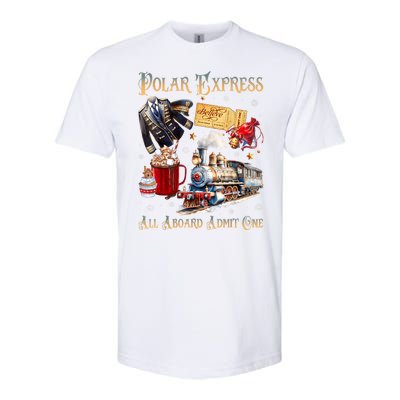 Christmas All Aboard Polar .Express North Pole Xmas Santa Gift Softstyle® CVC T-Shirt