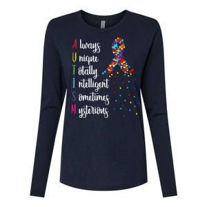 Colorful Autism Awareness Gift Womens Cotton Relaxed Long Sleeve T-Shirt