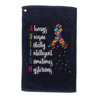 Colorful Autism Awareness Gift Platinum Collection Golf Towel