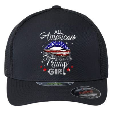 Cool All American Trump Girl Flexfit Unipanel Trucker Cap
