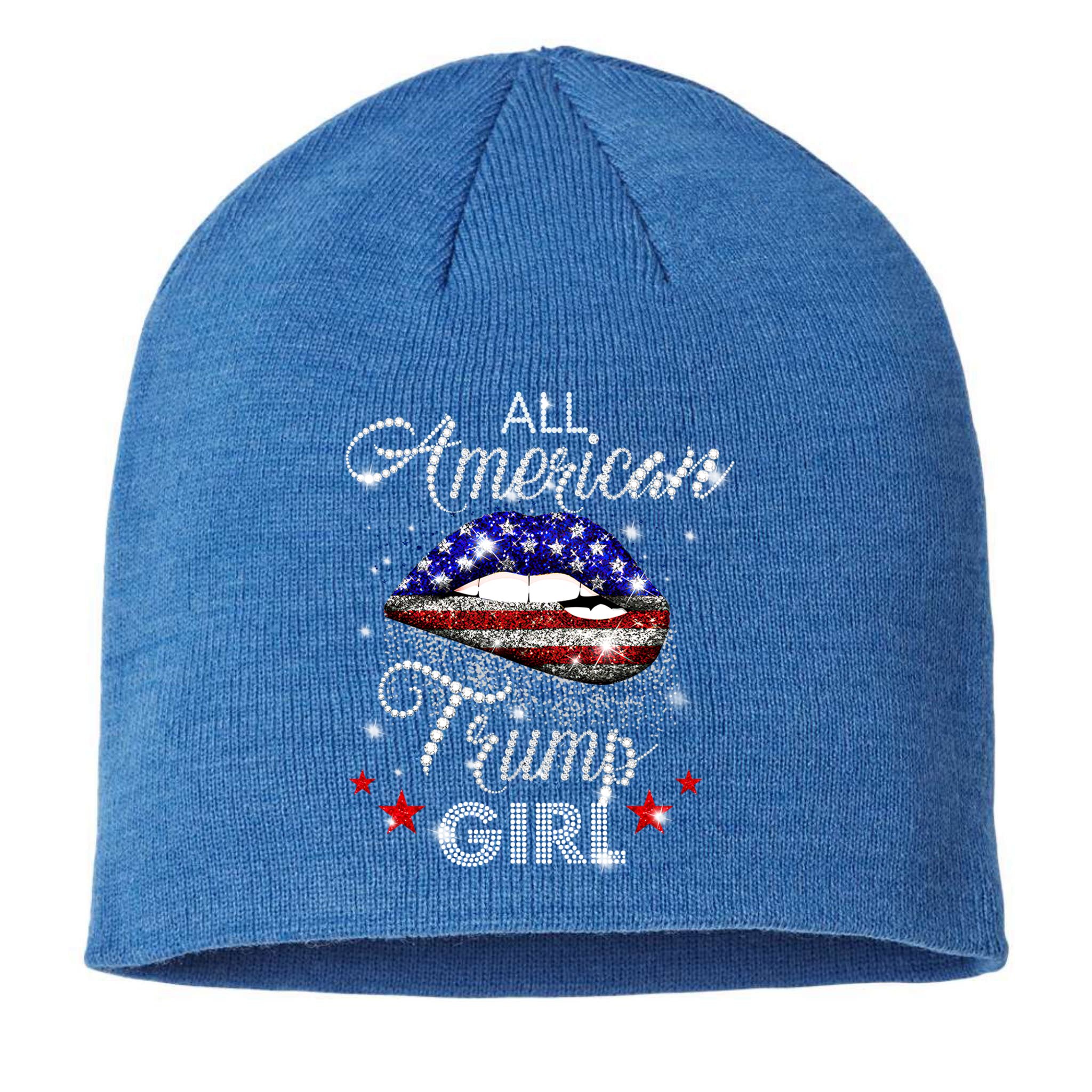 Cool All American Trump Girl Sustainable Beanie