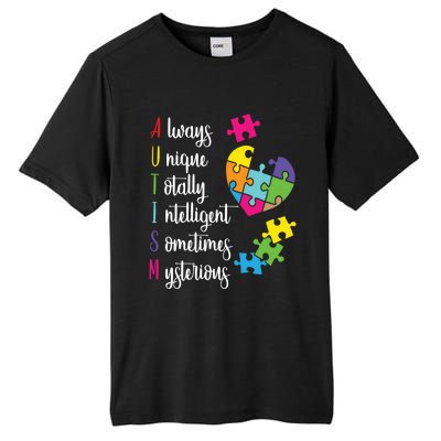 Colorful Autism Awareness Gift Design Sd Parents Meaningful Gift Tall Fusion ChromaSoft Performance T-Shirt