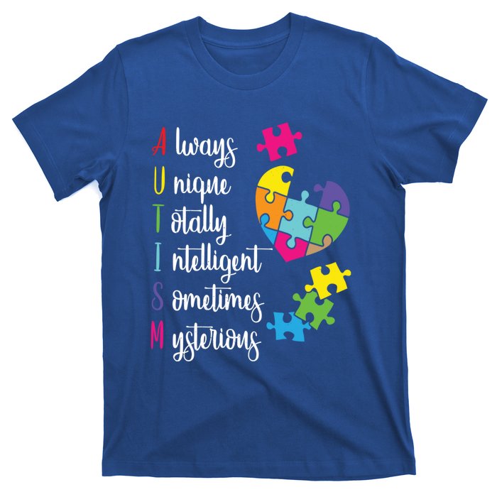 Colorful Autism Awareness Gift Design Sd Parents Meaningful Gift T-Shirt