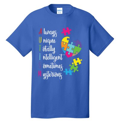 Colorful Autism Awareness Gift Design Sd Parents Meaningful Gift Tall T-Shirt