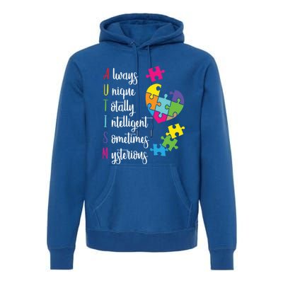 Colorful Autism Awareness Gift Design Sd Parents Meaningful Gift Premium Hoodie