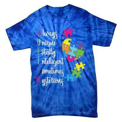 Colorful Autism Awareness Gift Design Sd Parents Meaningful Gift Tie-Dye T-Shirt