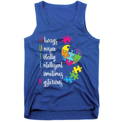 Colorful Autism Awareness Gift Design Sd Parents Meaningful Gift Tank Top