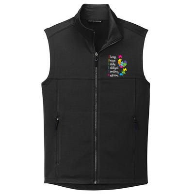 Colorful Autism Awareness Gift Design Sd Parents Meaningful Gift Collective Smooth Fleece Vest