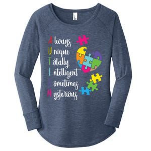 Colorful Autism Awareness Gift Design Sd Parents Meaningful Gift Women's Perfect Tri Tunic Long Sleeve Shirt