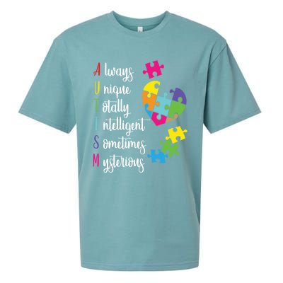 Colorful Autism Awareness Gift Design Sd Parents Meaningful Gift Sueded Cloud Jersey T-Shirt