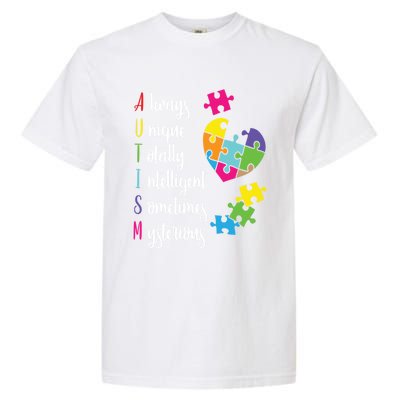 Colorful Autism Awareness Gift Design Sd Parents Meaningful Gift Garment-Dyed Heavyweight T-Shirt