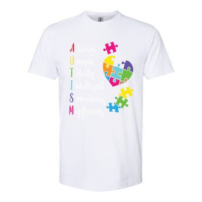 Colorful Autism Awareness Gift Design Sd Parents Meaningful Gift Softstyle CVC T-Shirt