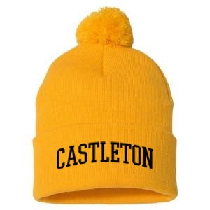 Castleton Athletic Arch College University @ Alumni Pom Pom 12in Knit Beanie