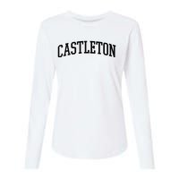 Castleton Athletic Arch College University @ Alumni Womens Cotton Relaxed Long Sleeve T-Shirt