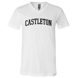 Castleton Athletic Arch College University @ Alumni V-Neck T-Shirt