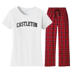 Castleton Athletic Arch College University @ Alumni Women's Flannel Pajama Set