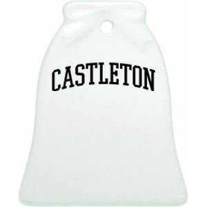 Castleton Athletic Arch College University @ Alumni Ceramic Bell Ornament