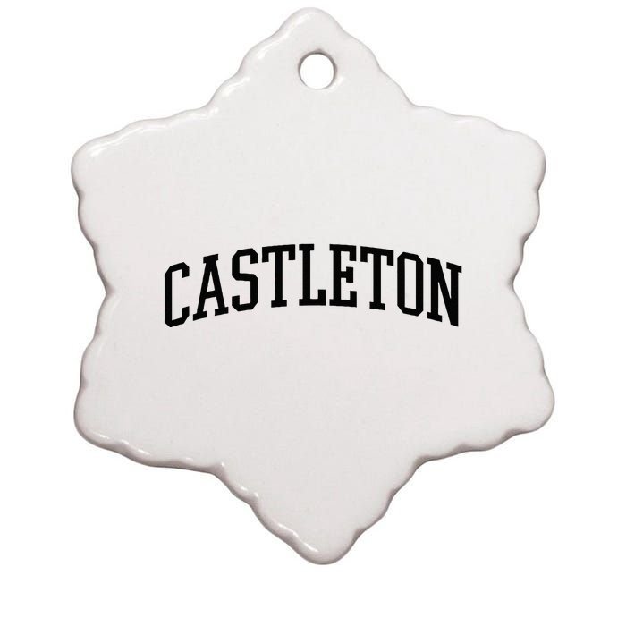 Castleton Athletic Arch College University @ Alumni Ceramic Star Ornament