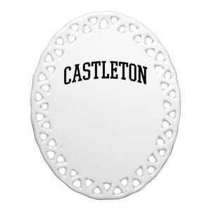 Castleton Athletic Arch College University @ Alumni Ceramic Oval Ornament