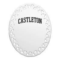 Castleton Athletic Arch College University @ Alumni Ceramic Oval Ornament