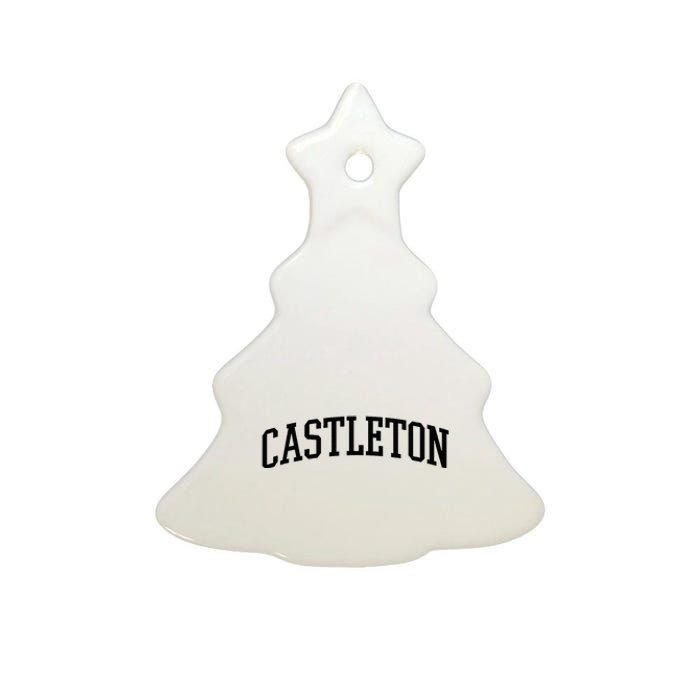 Castleton Athletic Arch College University @ Alumni Ceramic Tree Ornament