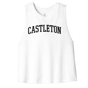 Castleton Athletic Arch College University @ Alumni Women's Racerback Cropped Tank