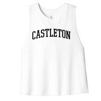 Castleton Athletic Arch College University @ Alumni Women's Racerback Cropped Tank