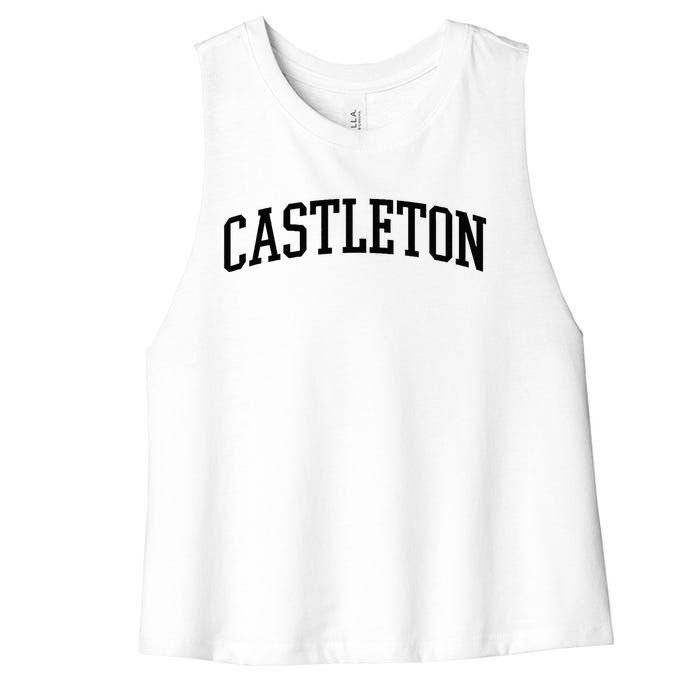 Castleton Athletic Arch College University @ Alumni Women's Racerback Cropped Tank