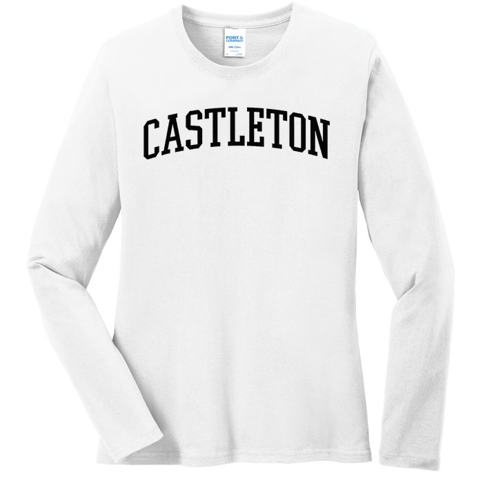 Castleton Athletic Arch College University @ Alumni Ladies Long Sleeve Shirt