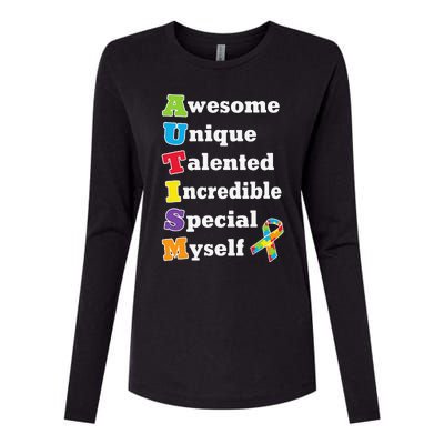 Cute Autism Acronym Awareness Womens Cotton Relaxed Long Sleeve T-Shirt