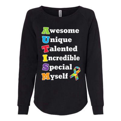 Cute Autism Acronym Awareness Womens California Wash Sweatshirt