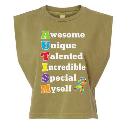 Cute Autism Acronym Awareness Garment-Dyed Women's Muscle Tee