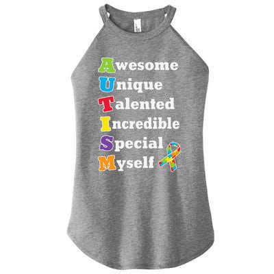 Cute Autism Acronym Awareness Women’s Perfect Tri Rocker Tank