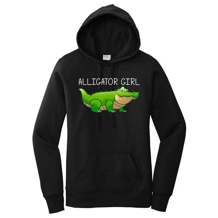 Cute Alligator Art For Girl Crocodile Alligator Lover Women's Pullover Hoodie