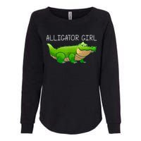 Cute Alligator Art For Girl Crocodile Alligator Lover Womens California Wash Sweatshirt