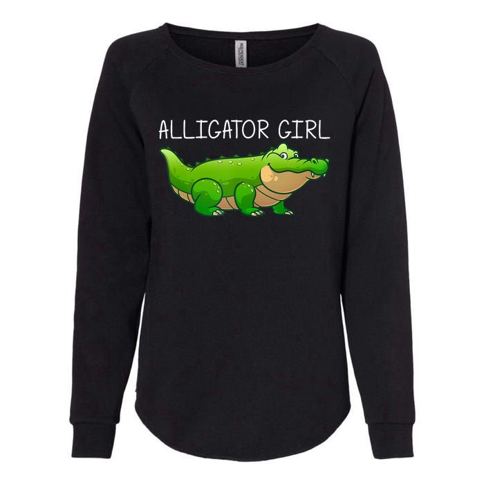 Cute Alligator Art For Girl Crocodile Alligator Lover Womens California Wash Sweatshirt