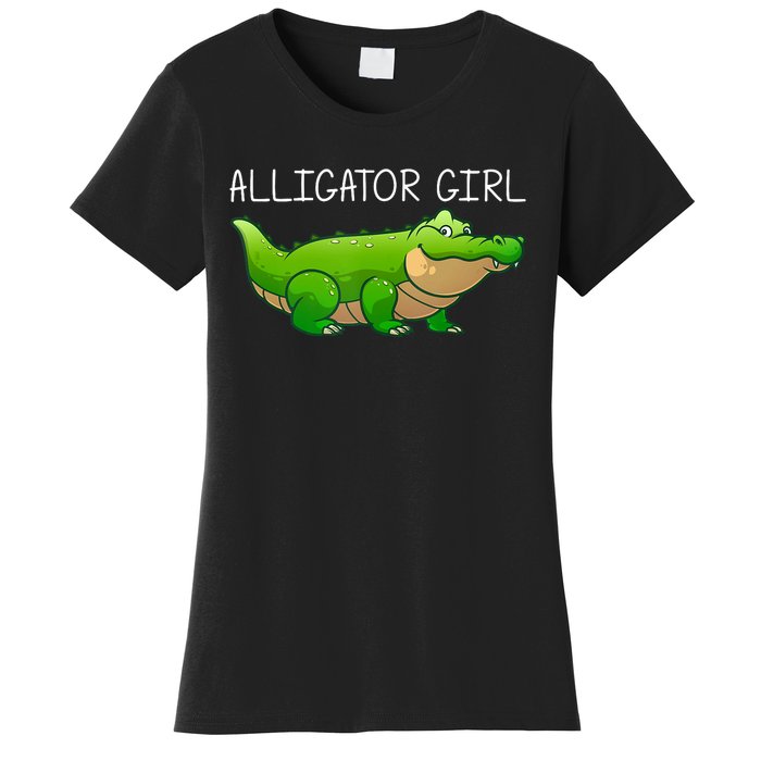 Cute Alligator Art For Girl Crocodile Alligator Lover Women's T-Shirt