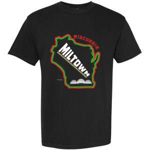 Classic African American Multicolor Wisconsin Milwaukee Map Garment-Dyed Heavyweight T-Shirt