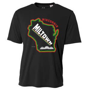 Classic African American Multicolor Wisconsin Milwaukee Map Cooling Performance Crew T-Shirt